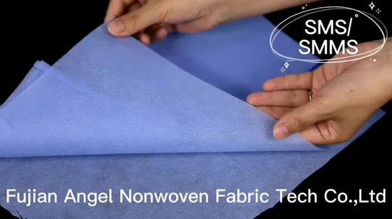 Anti-Bacterial Eco-Friendly Breathable Anti-Static Hospital Face Mask SMS SMMS Smmms Non Woven Dyed 100% Polypropylene SMS PP Spunbond Nonwoven Fabric